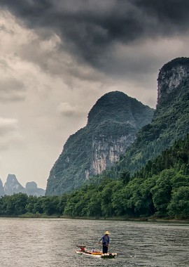 Li River near Yangshuo Mountain Retreat Guilin Yangshuo China