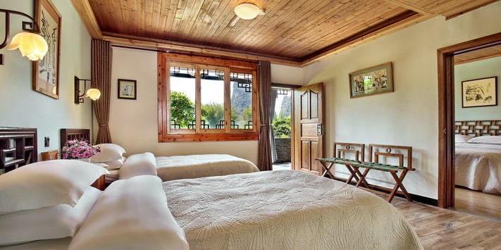 With children in a separate adjoining room, there's privacy for parents.