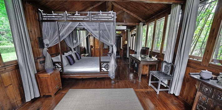 This is a new room at Mountain Retreat, room for three, steps from the river and spectacular views, all in a separate private building.