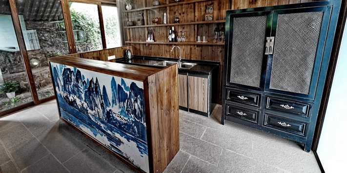 This is the largest room at Mountain Retreat , two bathrooms, seating on the terrace for up to 8 people and spectacular views, all in a separate private building.